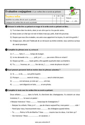 Le présent des verbes être et avoir - Étude de la langue - Examen Evaluation avec les corrigés : 5ème Harmos - PDF à imprimer