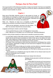 Panique chez le Père - Noël - Conte de noël : 5ème, 6ème, 7ème Harmos - PDF à imprimer