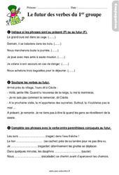 Le futur des verbes en - er - Étude de la langue - Exercices avec les corrigés : 4ème Harmos - PDF à imprimer