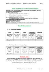 De quoi dépend l’énergie électrique ? - Activité documentaire avec les corrections : 11ème Harmos - PDF à imprimer