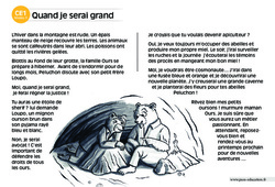 Quand je serai grand - Lecture compréhension - Histoire illustrée - Niveau 3 : 4ème Harmos - PDF à imprimer