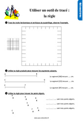 Utiliser un outil de tracé la règle - Exercices, révisions : 4ème Harmos - PDF à imprimer