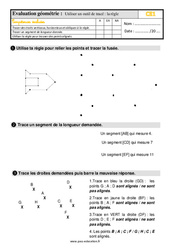 Utiliser un outil de tracé la règle - Évaluation, bilan : 4ème Harmos - PDF à imprimer