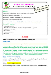 Séquence - Fiche de préparation La lettre m devant m, b, p - Étude de la langue - Séquence - Fiche de préparation : 4ème Harmos - PDF à imprimer