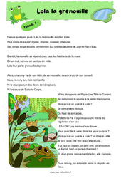 Lola la grenouille - Fable - Récit - Lecture : 6ème, 7ème Harmos - PDF à imprimer