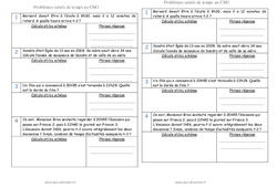 Unités de temps - Problèmes - Heure, minute, seconde : 6ème Harmos - PDF à imprimer