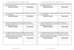 Périmètre du cercle et disque - Problèmes de mesures : 6ème Harmos - PDF à imprimer