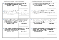 Soustraction des nombres entiers - Problèmes : 6ème Harmos - PDF à imprimer