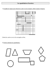 Quadrilatères - Exercices : 5ème Harmos - PDF à imprimer