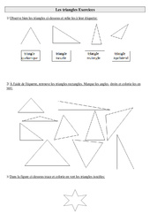 Triangles - Exercices : 5ème Harmos - PDF à imprimer