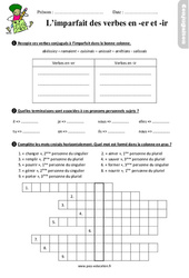 L’imparfait des verbes en - er/ - ir - Étude de la langue - Exercices avec la correction : 5ème Harmos - PDF à imprimer