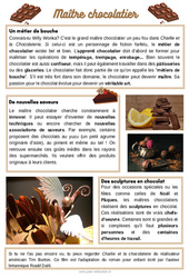 Le chocolat - Lecture thématique : 4ème, 5ème, 6ème Harmos - PDF à imprimer