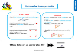 Reconnaître les angles droits - Cours, Leçon, trace écrite : 4ème Harmos - PDF gratuit à imprimer