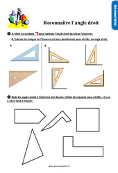 Reconnaître les angles droits - Exercices, révisions : 4ème Harmos - PDF à imprimer