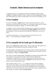 Histoire - Antiquité - Fiches L'antiquité, repères historiques pour les enseignants : 5ème Harmos - PDF à imprimer