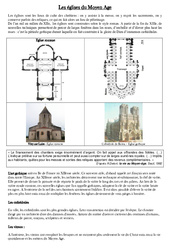 Les églises du Moyen Age - Exercices - : 6ème Harmos - PDF à imprimer