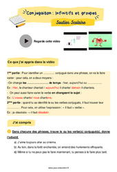 Infinitifs et groupes - Soutien scolaire pour les élèves en difficulté. : 6ème Harmos - PDF à imprimer
