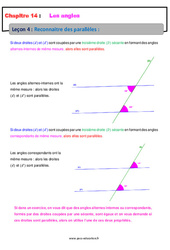 Reconnaitre des parallèles - Cours : 9eme Harmos - PDF à imprimer