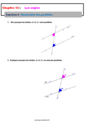 Reconnaitre des parallèles - Exercices avec les corrections : 9eme Harmos - PDF à imprimer