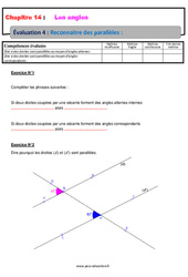 Reconnaitre des parallèles - Examen Evaluation, bilan, contrôle avec la correction : 9eme Harmos - PDF à imprimer