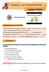 Les formes de phrases - Soutien scolaire pour les élèves en difficulté. : 5ème Harmos - PDF à imprimer