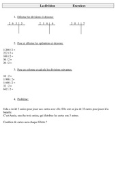 Division - Exercices : 5ème Harmos - PDF à imprimer