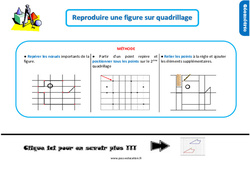 Reproduire une figure sur quadrillage - Cours, Leçon, trace écrite : 4ème Harmos - PDF gratuit à imprimer