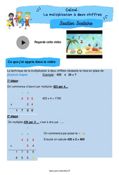 La multiplication à deux chiffres - Soutien scolaire pour les élèves en difficulté. : 7ème Harmos - PDF à imprimer