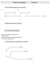 Mesurer une longueur - Exercices  : 5ème Harmos - PDF à imprimer