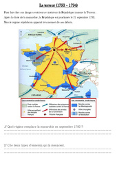 La terreur  (1793 - 1794) - Exercices - Les Temps Modernes : 6ème, 7ème Harmos - PDF à imprimer