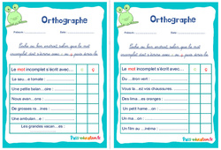 Les homophones - Fiches c / ç - Rituels - Orthographe : 4ème, 5ème Harmos - PDF à imprimer