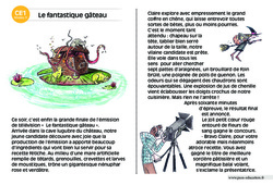 Le fantastique gâteau - Lecture compréhension - Histoire illustrée - Niveau 3 : 4ème Harmos - PDF à imprimer