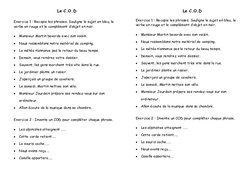 C.O.D - Exercices : 5ème Harmos - PDF à imprimer