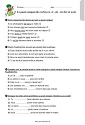 Le passé composé des verbes en - ir, - oir ; - re / être et avoir - Étude de la langue - Exercices avec les corrigés : 5ème Harmos - PDF à imprimer