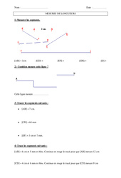 Mesure de longueur - Exercices : 5ème Harmos - PDF à imprimer