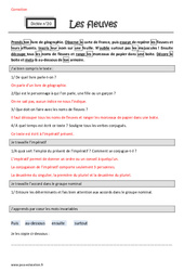 Les fleuves - Dictée accompagnée n°20 : 7ème Harmos - PDF à imprimer