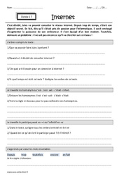 Internet - Dictée accompagnée n°17 : 6ème Harmos - PDF à imprimer