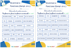 Fonctions (Compléments Circonstanciels) - Rituels - Grammaire : 4ème, 5ème Harmos - PDF à imprimer