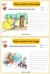 J’écris à partir d’une image - Projets d'écriture - Production d'écrit - Rédaction : 5ème Harmos - PDF à imprimer