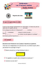 Les fractions simples - Soutien scolaire pour les élèves en difficulté. : 7ème Harmos - PDF à imprimer