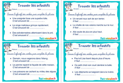 Trouver les infinitifs - Rituels - Conjugaison : 4ème, 5ème Harmos - PDF à imprimer