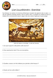 L'art à la préhistoire - Exercices : 5ème Harmos - PDF à imprimer