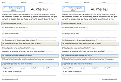 Au chateau - Dictée accompagnée n°4 : 4ème Harmos - PDF à imprimer