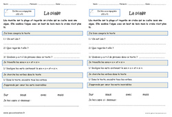 La plage - Dictée accompagnée n°1 : 4ème Harmos - PDF à imprimer