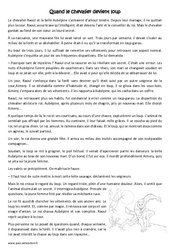 Quand le chevalier devient loup - Conte - Lecture : 7ème Harmos - PDF à imprimer