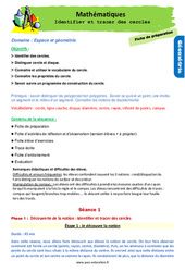 Identifier et tracer des cercles - Séquence - Fiche de préparation : 5ème Harmos - PDF à imprimer