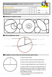 Identifier et tracer des cercles - Examen Evaluation avec la correction : 5ème Harmos - PDF à imprimer