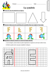 La symétrie - Exercices avec les corrigés : 5ème Harmos - PDF à imprimer