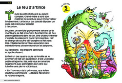 Le feu d’artifice - Lecture - Compréhension fine - Inférences : 3eme Harmos - PDF à imprimer