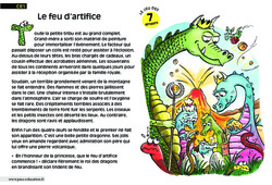 Le feu d’artifice - Lecture - Compréhension fine - Inférences : 4ème Harmos - PDF à imprimer